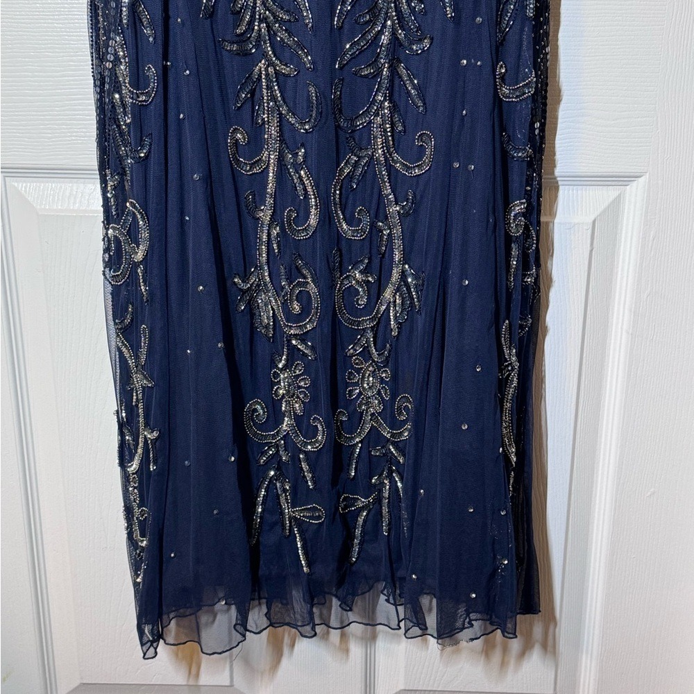 Pisarro Nights Midnight Blue Beaded Gown Mother of Bride/Groom - Picture 7 of 15